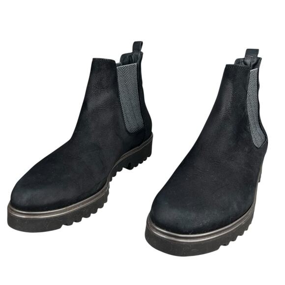 Paul Green Women’s Vienna Black Suede Lug Sole Chelsea Boot Size 6 US 8.5 - Picture 6 of 12